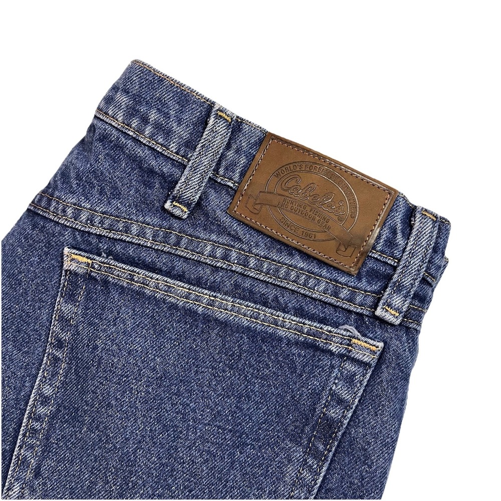 Cabela's Flannel Lined 5 Pocket Jeans Mens Size‎ 38x34 EUC